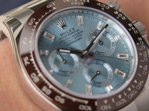 Rolex Daytona Platinum Ice Blue Baguette Dial 116506