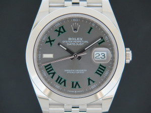 Rolex Datejust 41 Slate Roman Dial 126300 NEW