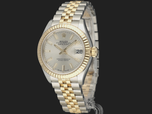 Rolex - Lady-Datejust 28 Gold/Steel Silver Dial 279173