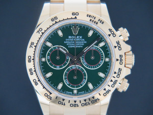 Rolex Daytona Yellow Gold Green Dial 116508 NEW