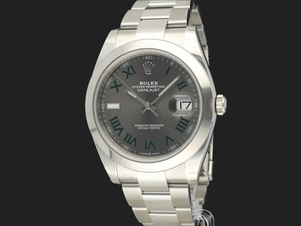 Rolex - Datejust 41 Slate Roman Dial 126300 NEW