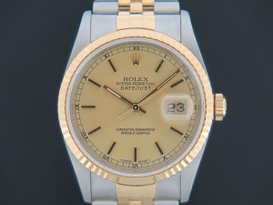 Rolex Datejust Gold/Steel Champagne Dial 16233