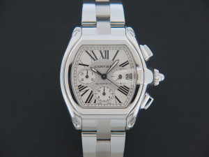 Cartier Roadster XL Automatic Chrono Silver Dial 2618