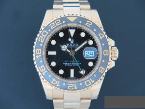 Rolex GMT-Master II Yellow Gold Black Dial 116718LN