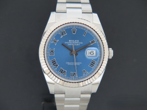 Rolex Datejust 41 Blue Roman Dial 126334 NEW