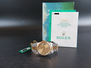 Rolex Datejust Gold/Steel Champagne Diamond Dial 16233