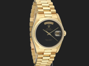Rolex Day-Date 36 Yellow Gold Onyx Dial 18238