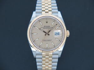 Rolex Datejust Gold/Steel Golden Fluted Dial 126233