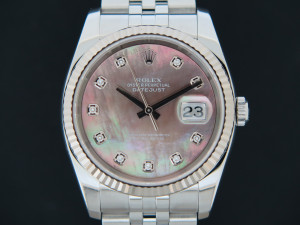 Rolex Datejust Black MOP Diamond Dial 116234