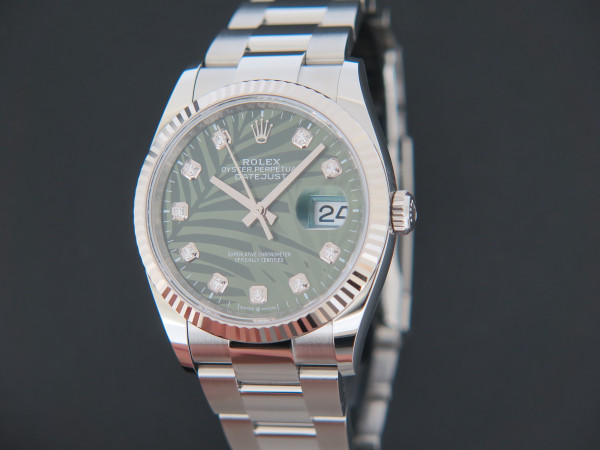 Rolex - Datejust 36 Palm Motif Diamond Green Dial 126234 99% NEW