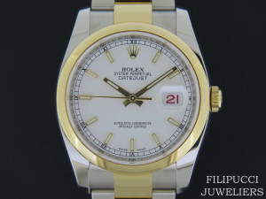 Rolex Datejust Gold/Steel White Dial 116203