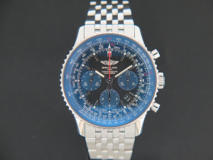 Breitling Navitimer 01 Blue Edition Chronograph Black Dial AB012116