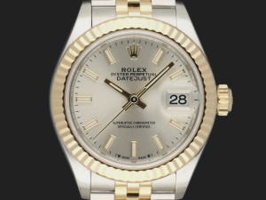 Rolex Lady-Datejust 28 Gold/Steel Silver Dial 279173